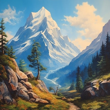 Mountain Scenery Acrylic Canvas